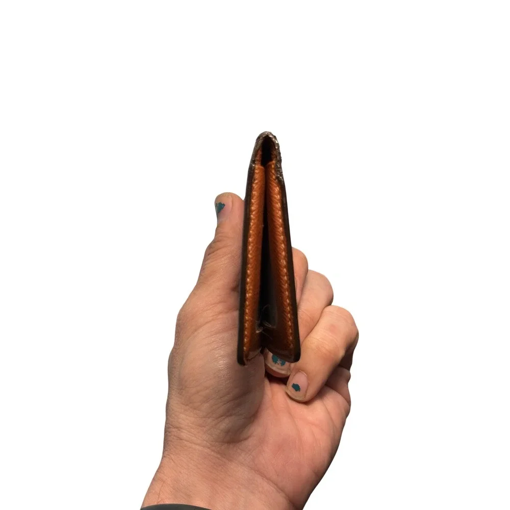 Louis‎ Vuitton Monogram Canvas Porte-Cartes Double ID Card Holder Wallet Brown